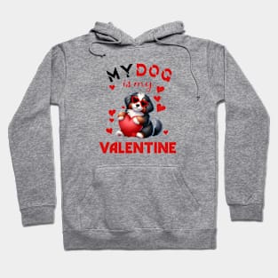 My dog is my valentine Hoodie